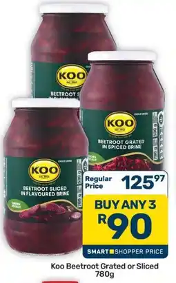 Pick n Pay Hypermarket Koo Beetroot Grated or Sliced 780g offer