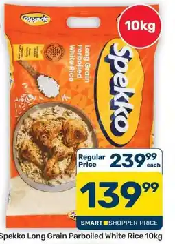 Pick n Pay Hypermarket Spekko Long Grain Parboiled White Rice 10kg offer