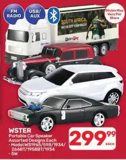 Pick n Pay Hypermarket WSTER Portable Car Speaker offer