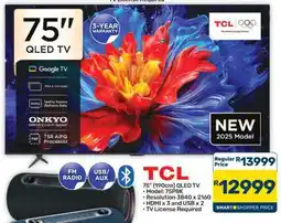 Pick n Pay Hypermarket TCL 75 QLED TV offer
