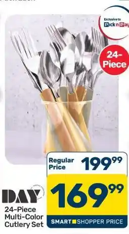 Pick n Pay Hypermarket 24-Piece Multi-Color Cutlery Set offer