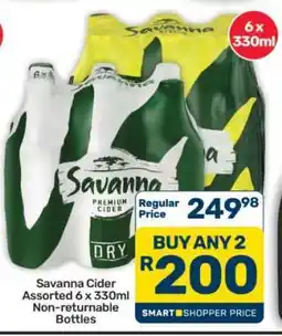 Pick n Pay Hypermarket Savanna Cider Assorted 6 x 330ml offer