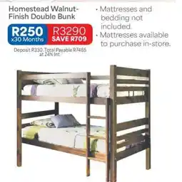 OK Furniture Homestead Walnut-Finish Double Bunk offer