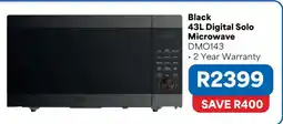 OK Furniture Black 43L Digital Solo Microwave offer