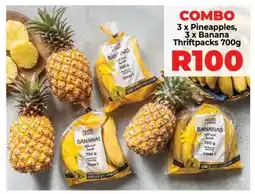Food Lover's Market COMBO 3 x Pineapples, 3 x Banana Thriftpacks 700g offer
