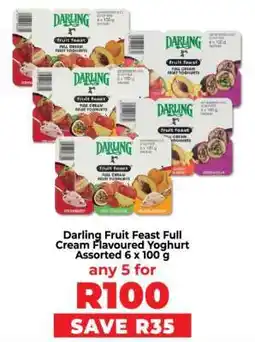 Food Lover's Market Darling Fruit Feast Full Cream Flavoured Yoghurt Assorted 6 x 100 g offer