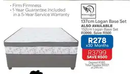 OK Furniture 137cm Logan Base Set offer