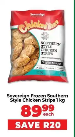 Food Lover's Market Sovereign Frozen Southern Style Chicken Strips 1 kg offer