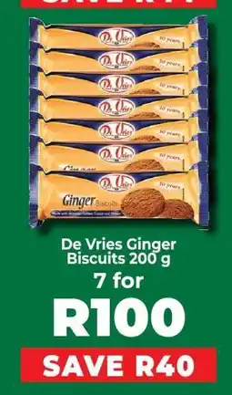 Food Lover's Market De Vries Ginger Biscuits 200 g offer