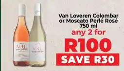 Food Lover's Market Van Loveren Colombar or Moscato Perlé Rosé 750 ml offer