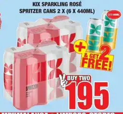 Boxer KIX Sparkling Rosè Spritzer Cans 2 x (6 x 440ml) offer