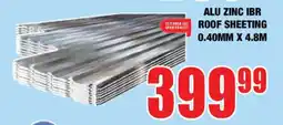 Boxer ALU ZINC IBR ROOF SHEETING 0.40MM X 4.8M offer