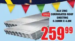 Boxer ALU ZINC CORRUGATED ROOF SHEETING 0.30MM X 4.8M offer