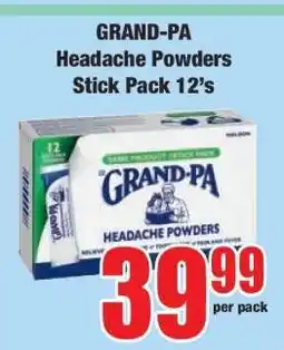 Boxer GRAND-PA Headache Powders Stick Pack 12's offer