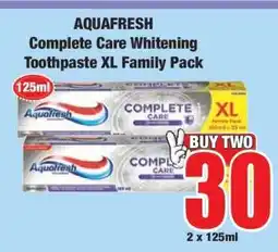 Boxer AQUAFRESH Complete Care Whitening Toothpaste XL Family Pack offer