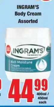 Boxer INGRAM’S Body Cream Assorted offer
