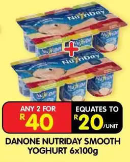 Shoprite DANONE NUTRIDAY SMOOTH YOGHURT 6x100g offer