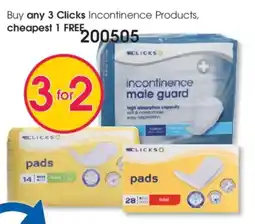 Clicks Clicks incontinence products offer
