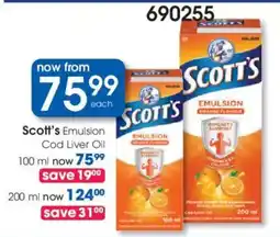 Clicks Scott's Emulsion Cod Liver Oil offer