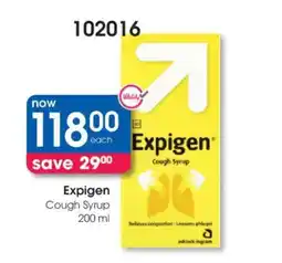 Clicks Expigen Cough Syrup offer