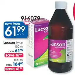 Clicks Lacson Syrup offer