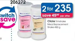 Clicks Clicks Trimshake Meal Replacement Shake offer