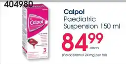 Clicks Calpol Paediatric Suspension offer