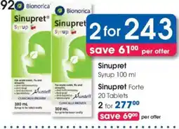 Clicks Sinupret Syrup offer