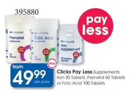 Clicks Clicks Pay Less Supplements offer