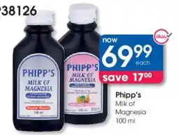 Clicks Phipp's Milk of Magnesia offer