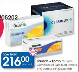 Clicks Bausch + Lomb OcuVite Complete or Lutein offer