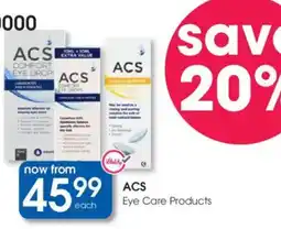 Clicks ACS Eye Care Products offer
