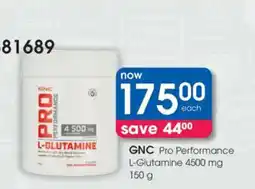 Clicks GNC Pro Performance L-Glutamine 4500 mg offer