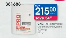 Clicks GNC Pro Performance Creatine Monohydrate offer