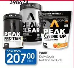 Clicks Peak Daily Sports Nutrition Products offer