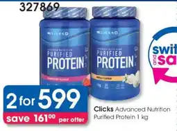 Clicks Clicks Advanced Nutrition Purified Protein offer