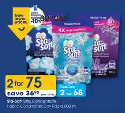 Clicks Sta-Soft Ultra Concentrate Fabric Conditioner Doypacks offer