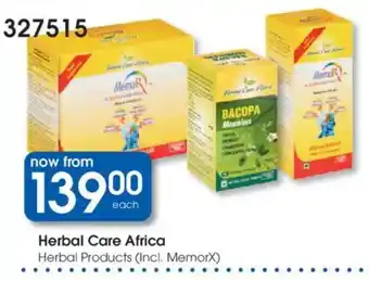 Clicks Herbal Care Africa Herbal Products (Incl. MemorX) offer