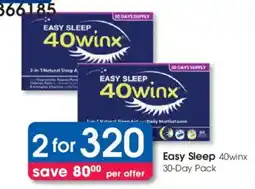 Clicks Easy Sleep 40winx offer