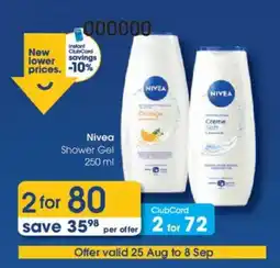 Clicks Nivea Shower Gel offer