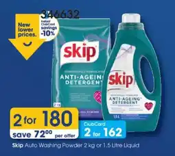 Clicks Skip Auto Washing Powder or Liquid offer