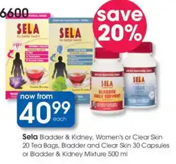 Clicks Sela Bladder & Kidney, Women's or Clear Skin offer