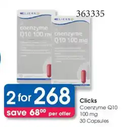 Clicks Clicks Coenzyme Q10 offer
