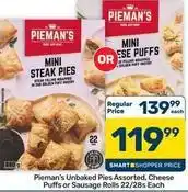 Pick n Pay Hypermarket Mini - steak pies or cheese puffs offer