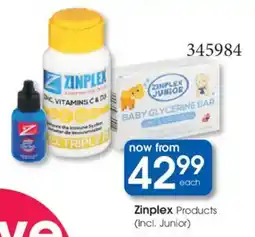 Clicks Zinplex Products (Incl. Junior) offer