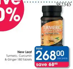 Clicks New Leaf Turmeric, Curcumin & Ginger offer