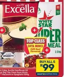 Pick n Pay Hypermarket Excella - long grain parboiled white rice, soya mince offer