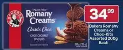 Pick n Pay Bakers - romany creams or choc-kits offer