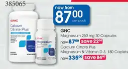 Clicks GNC Magnesium 250 mg 30 Capsules offer