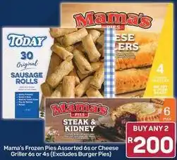 Pick n Pay Mama's - frozen pies assorted 6s or cheese griller 6s or 4s offer